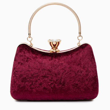 Vioraia (CS) Velvet Flask Clutch Bag
