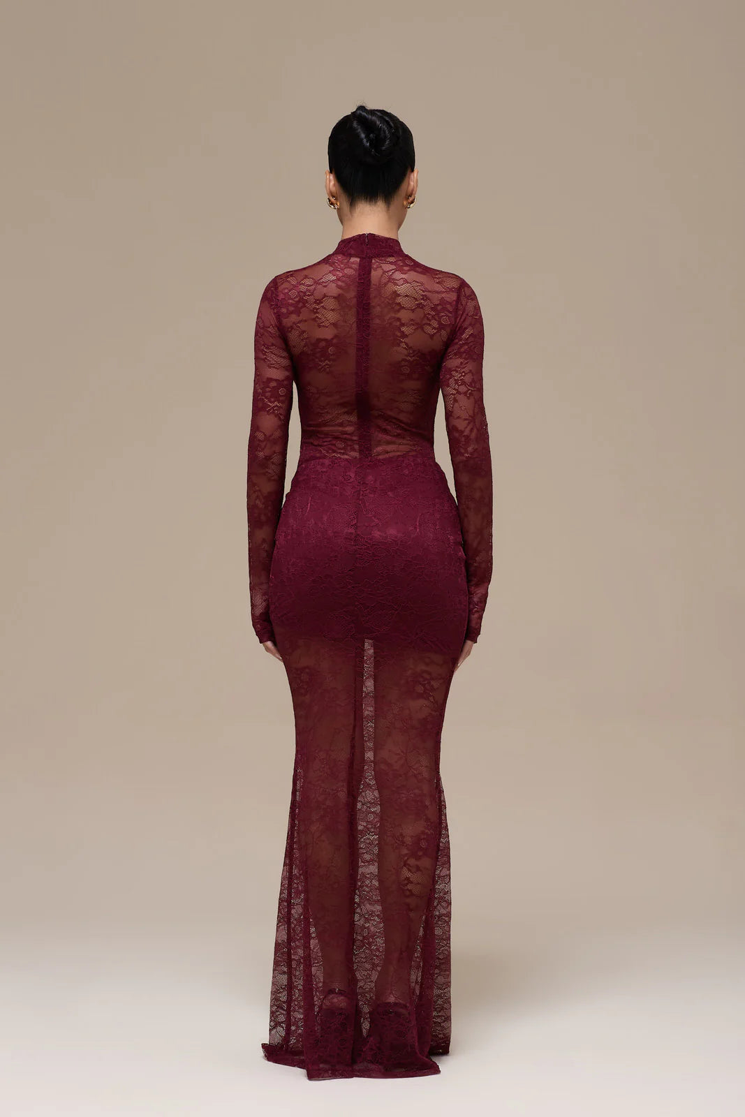 BRITNEY LACE MAXI SKIRT | WINE