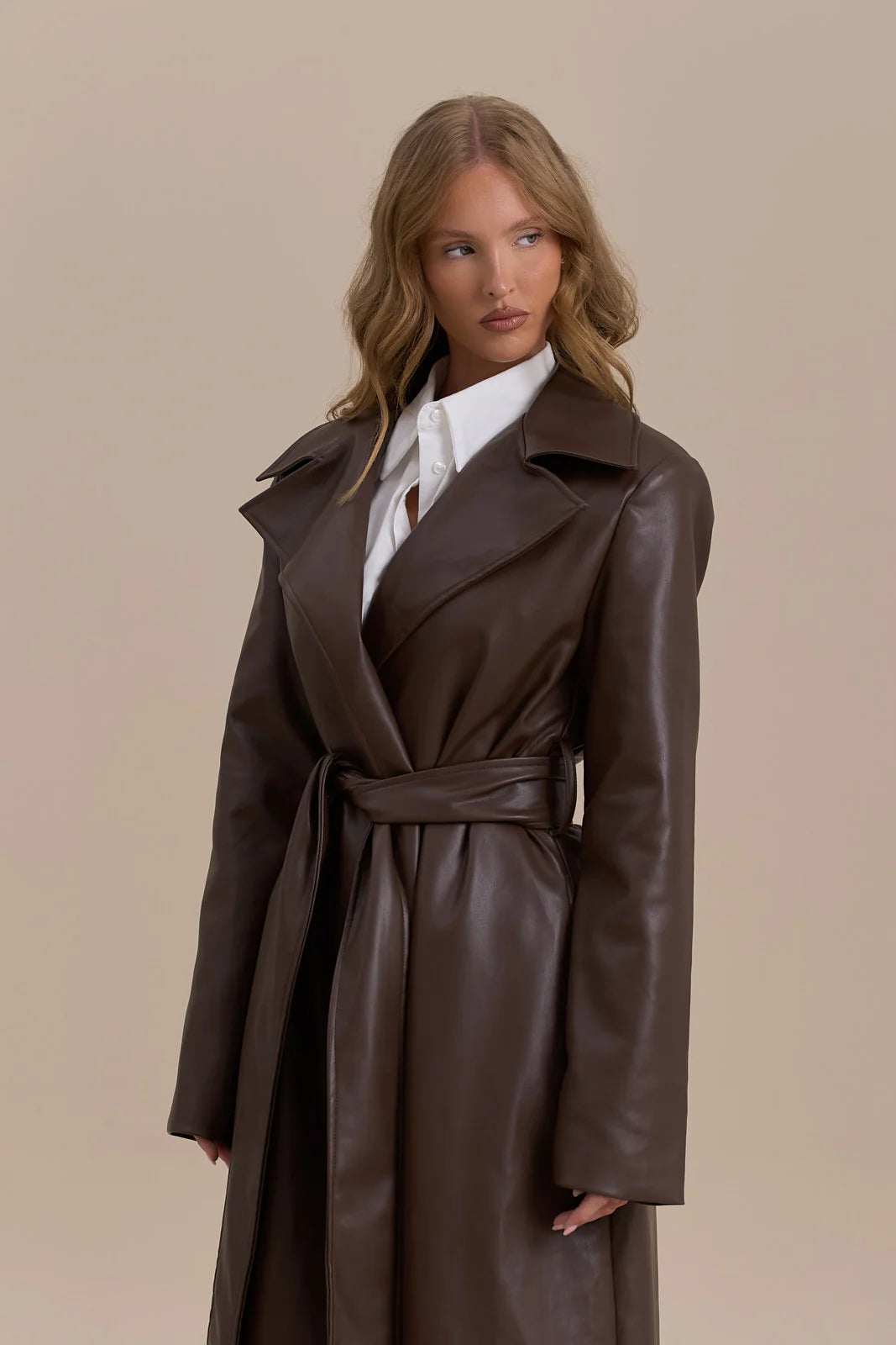 ANUSHKA TRENCH COAT | CHOCOLATE
