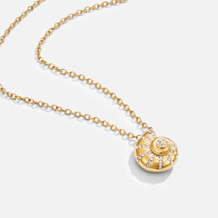 Vioraia Luca Crystal Seashell Pendant Necklace