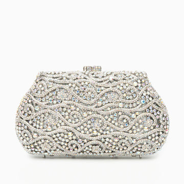 Vioraia (CS) Juliet Rhinestones Clutch Bag - Silver