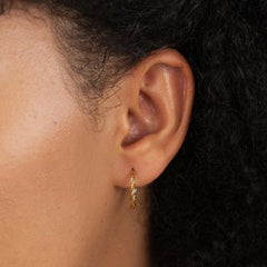 Vioraia Maria Twisted Semi Hoop Earrings
