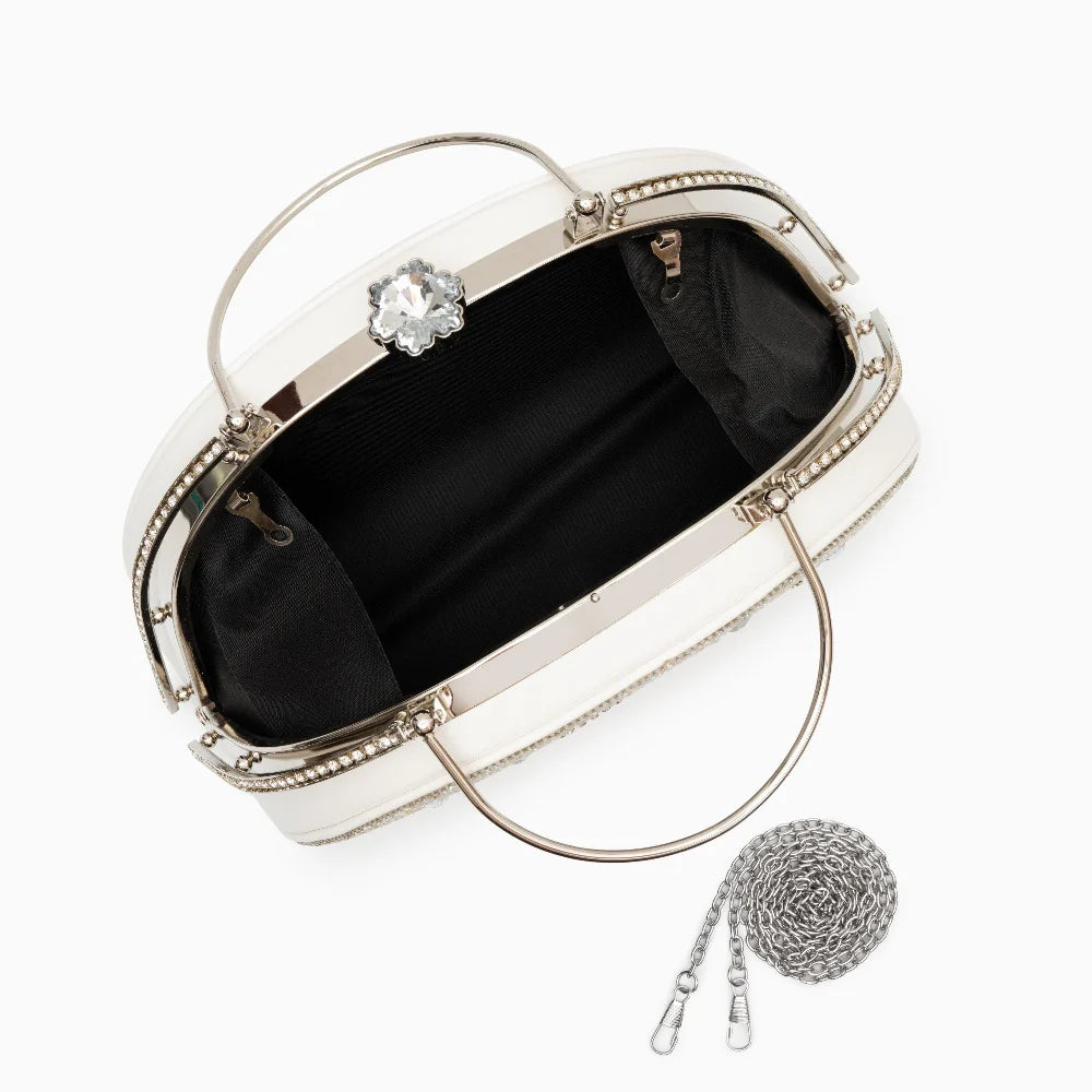 Vioraia Tiffany Rhinestones Clutch Bag