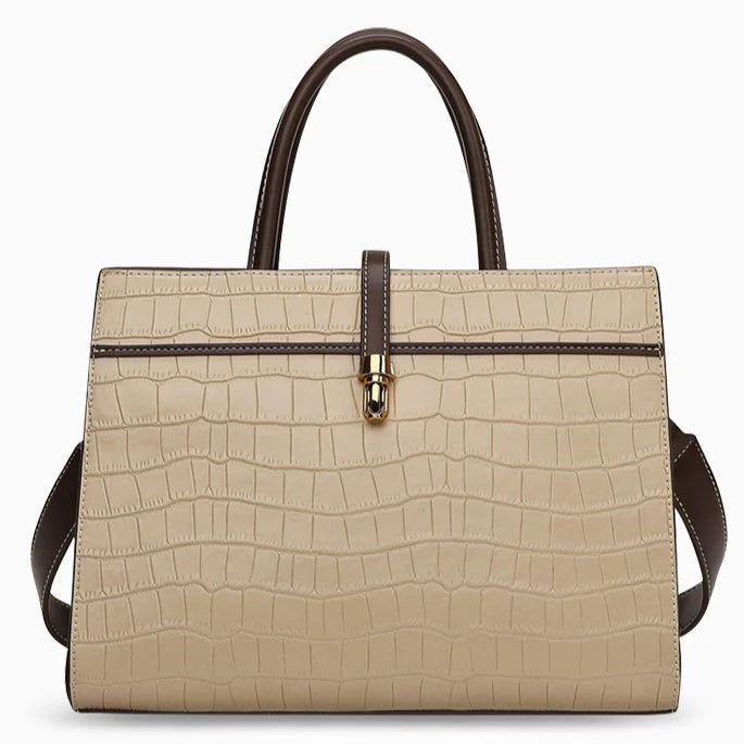 Vioraia Kate Crocodile Pattern Medium Tote Bag