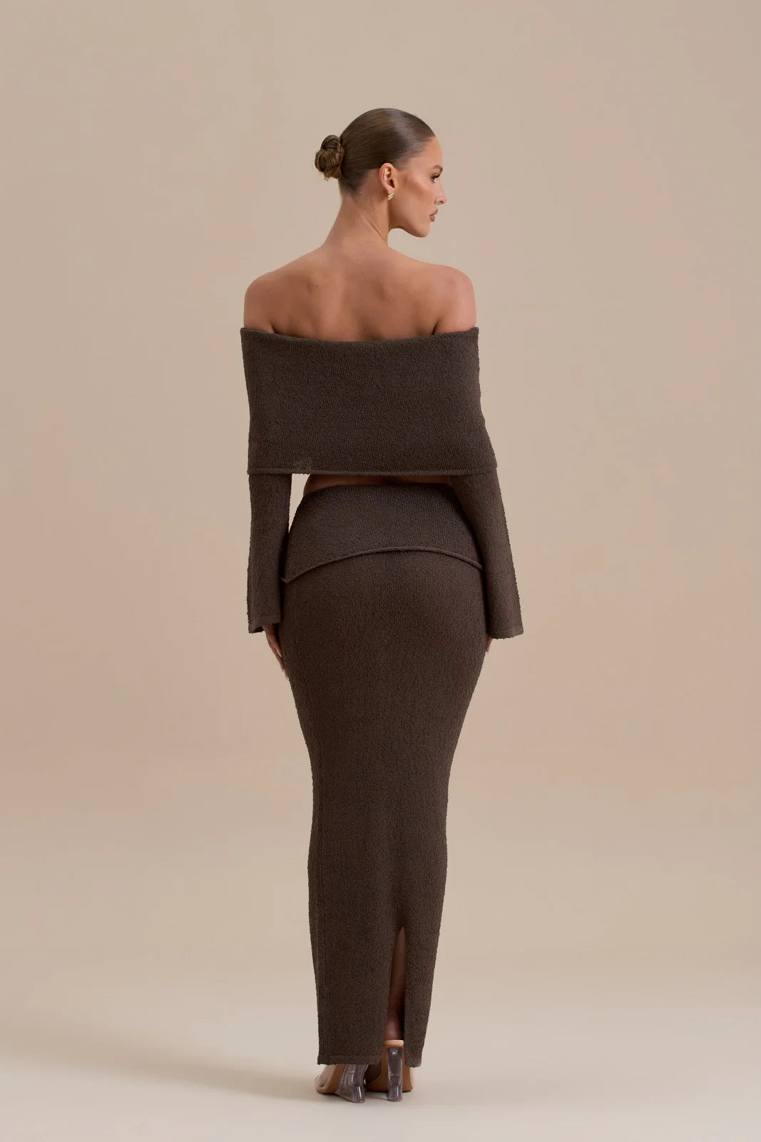 YASMIN BOUCLE KNIT CO-ORD | CHOCOLATE