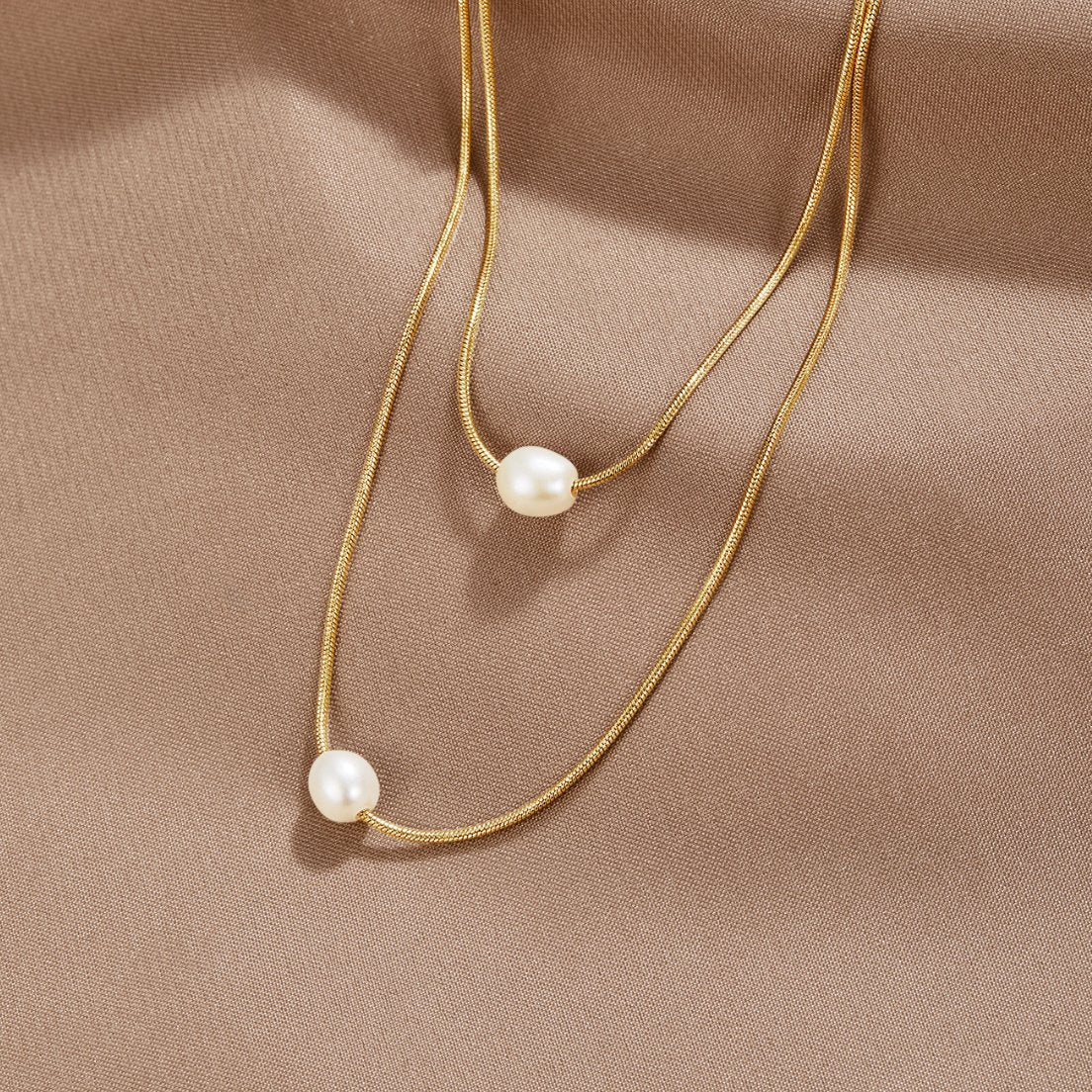 Vioraia Layered Freshwater Pearl Necklace