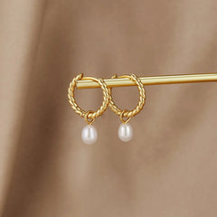 Vioraia Layla Pearl Twist Earrings