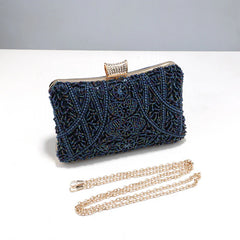 Vioraia Kaia Luxury Beaded Clutch Bag