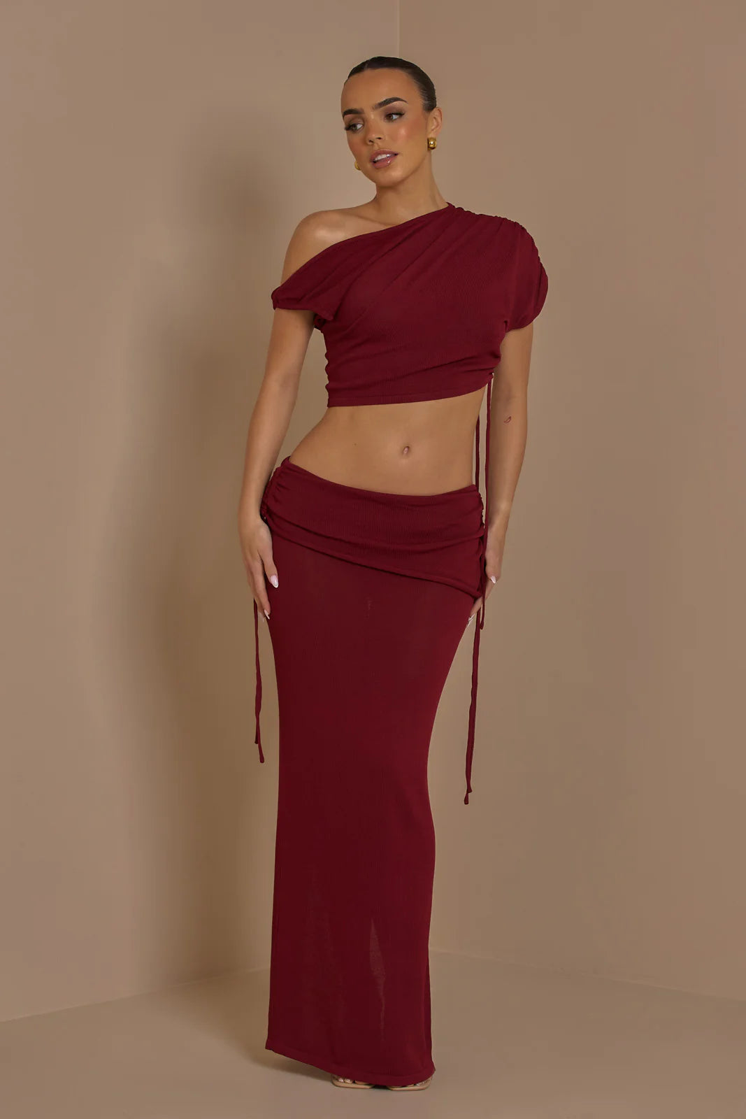 YRIS KNIT CO-ORD | WINE - SALE