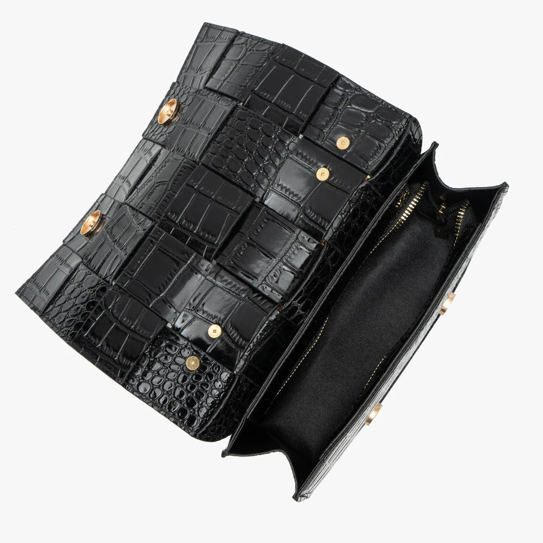 Vioraia Crocodile Pattern Crossbody Bag