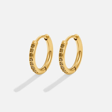 Vioraia Green Eternity Hoop Earrings