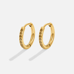 Vioraia Green Eternity Hoop Earrings