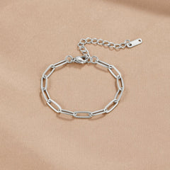 Vioraia Paperclip Silver Bracelet