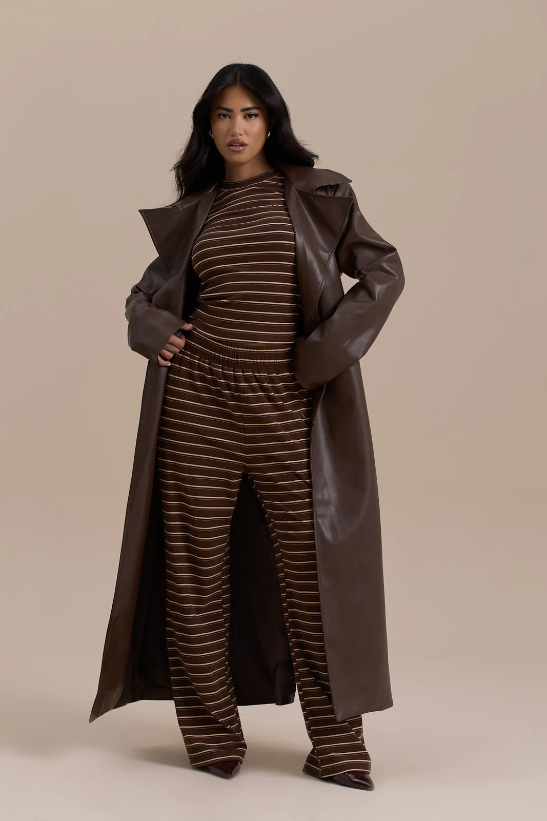 ANUSHKA TRENCH COAT | CHOCOLATE