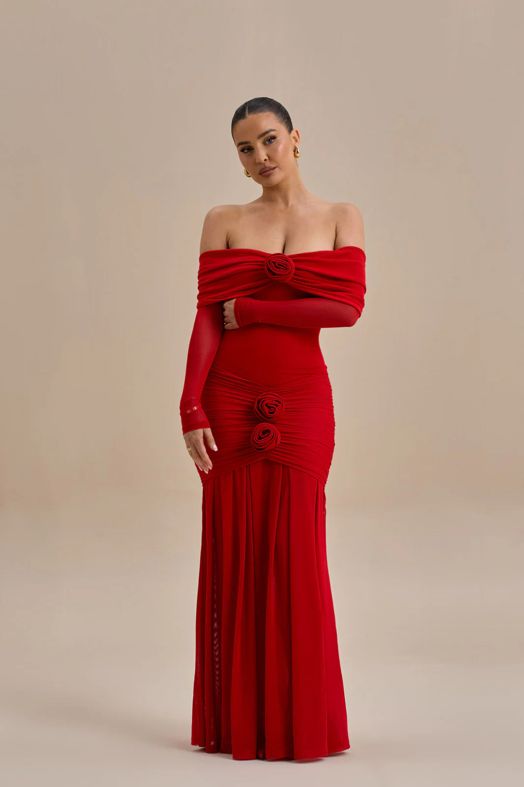 VIVIENNE BARDOT MAXI DRESS | RED - SALE