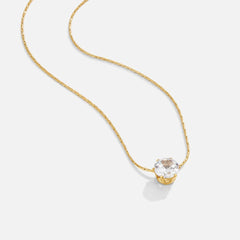 Vioraia Dainty Round Crystal Necklace