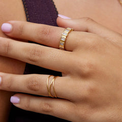 Vioraia Gigi Square Crystal Ring