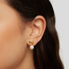 Vioraia Heart & Pearl Earrings