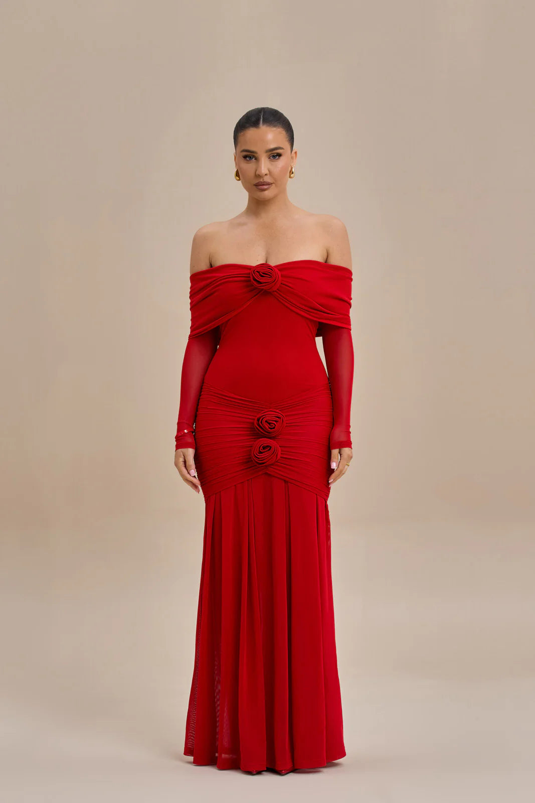 VIVIENNE BARDOT MAXI DRESS | RED - SALE