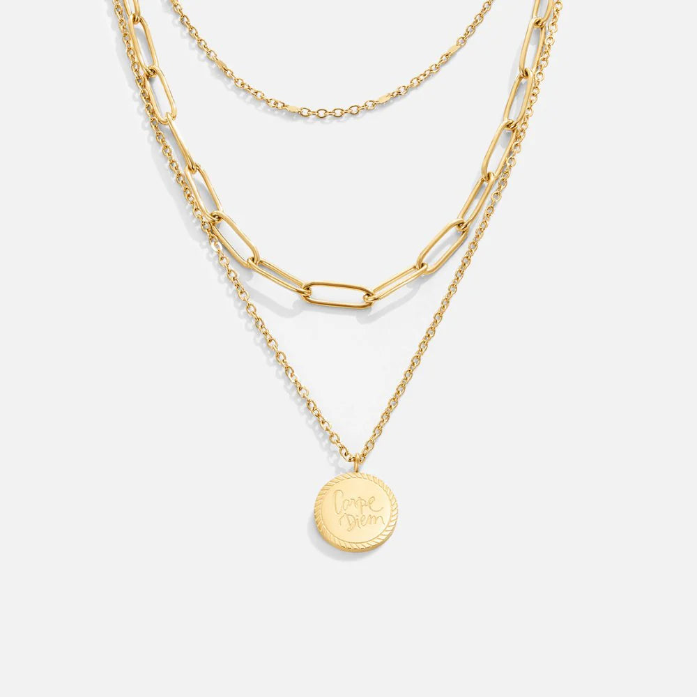 Vioraia Geya Coin Layered Necklace