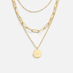 Vioraia Geya Coin Layered Necklace