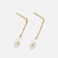 Vioraia Gold Maria Pearl Drop Earrings