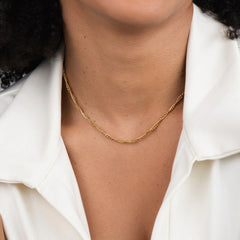 Vioraia Amaya Twisted Gold Necklace