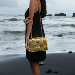 Vioraia Crocodile Pattern Crossbody Bag