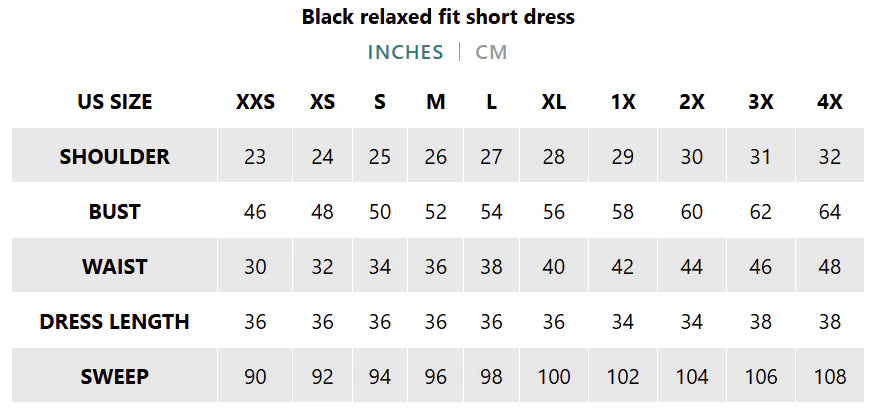 Black relaxed fit short dress