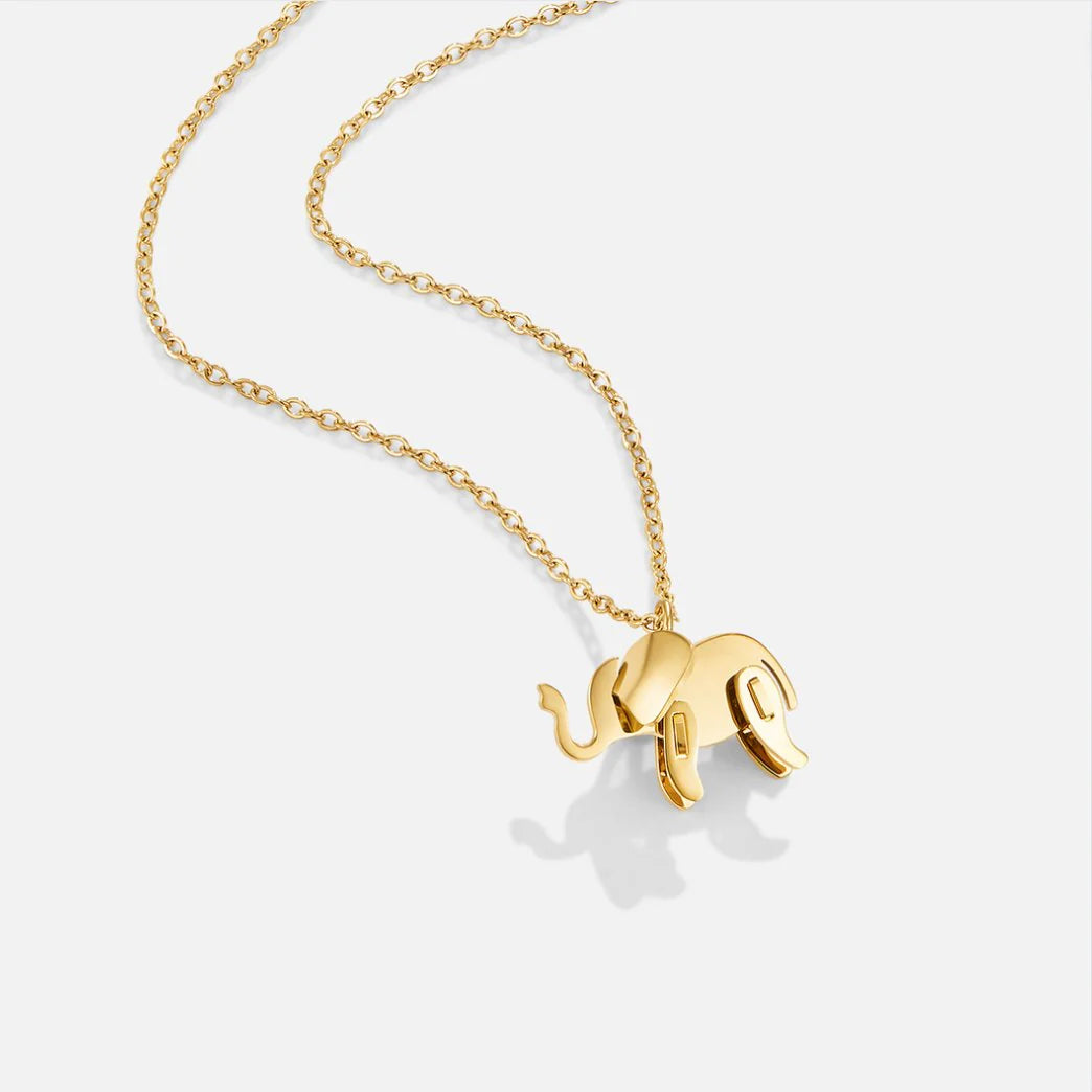 Vioraia Gold Elephant Necklace