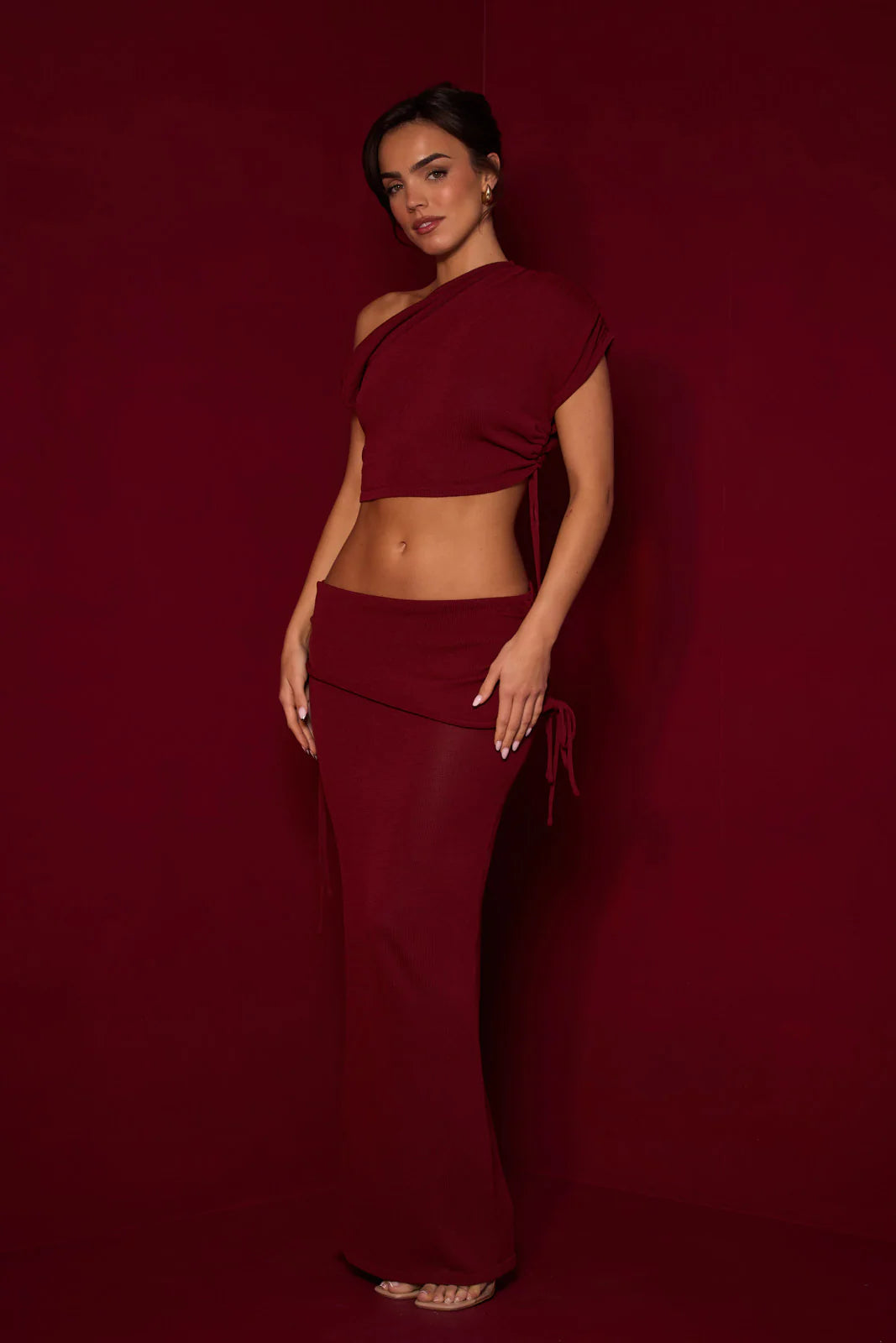 YRIS KNIT CO-ORD | WINE - SALE
