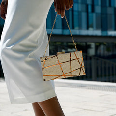 Vioraia Geometric Clutch Bag