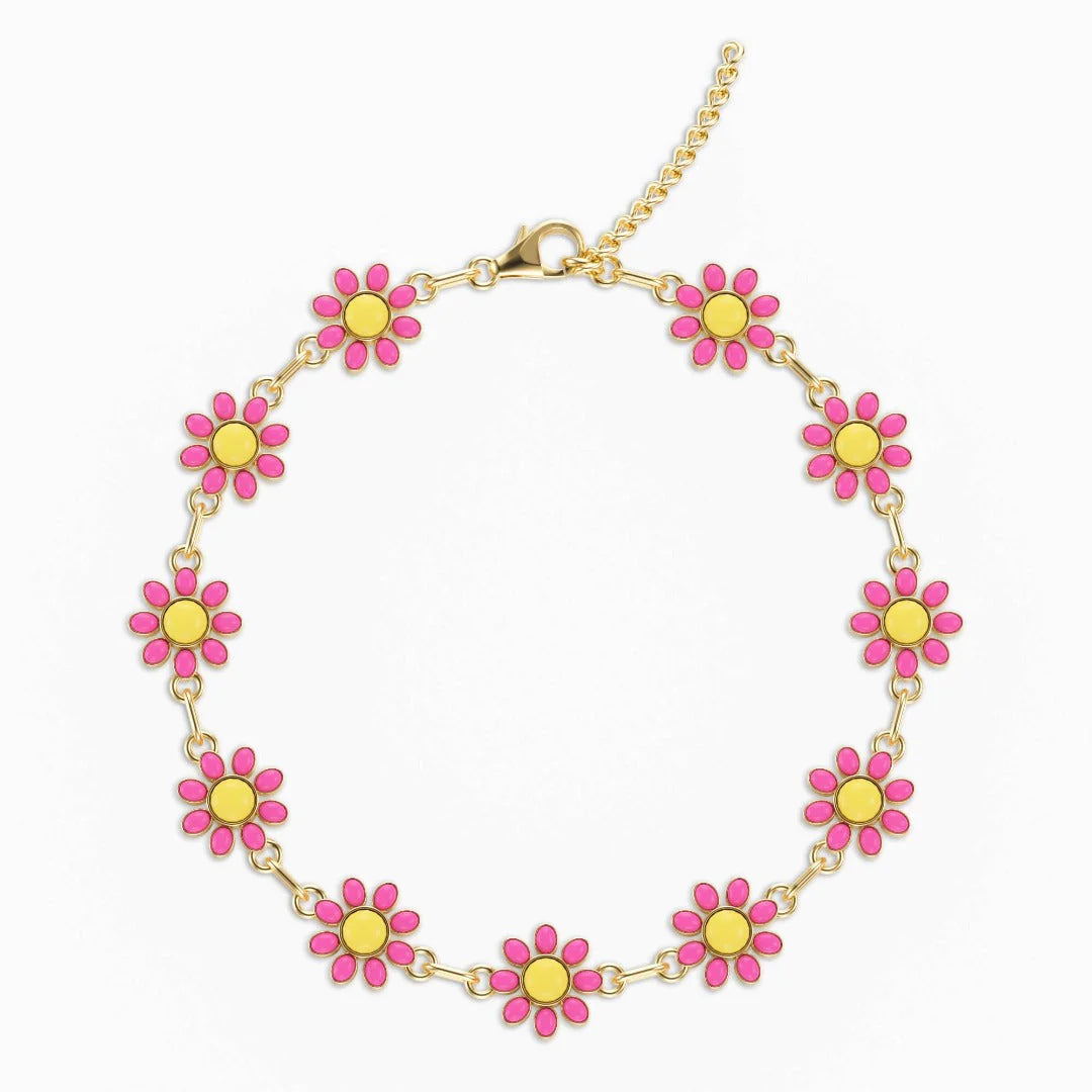 Vioraia Flowers Anklet