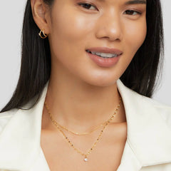 Vioraia Piya Crystal Layered Necklace