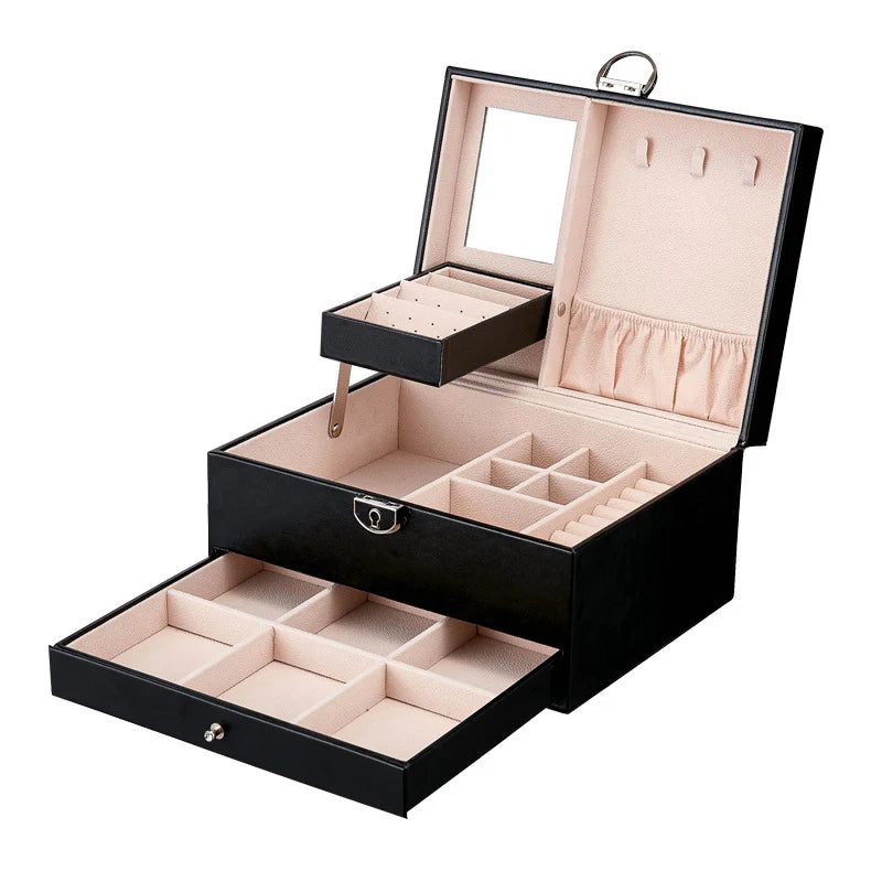 Vioraia Premium Double Layer Jewelry Box