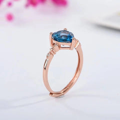 Vioraia Blue Heart Ring