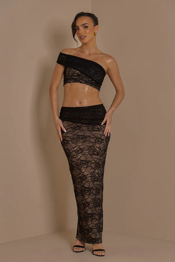 ANASTASIA LACE CO-ORD | BLACK - SALE