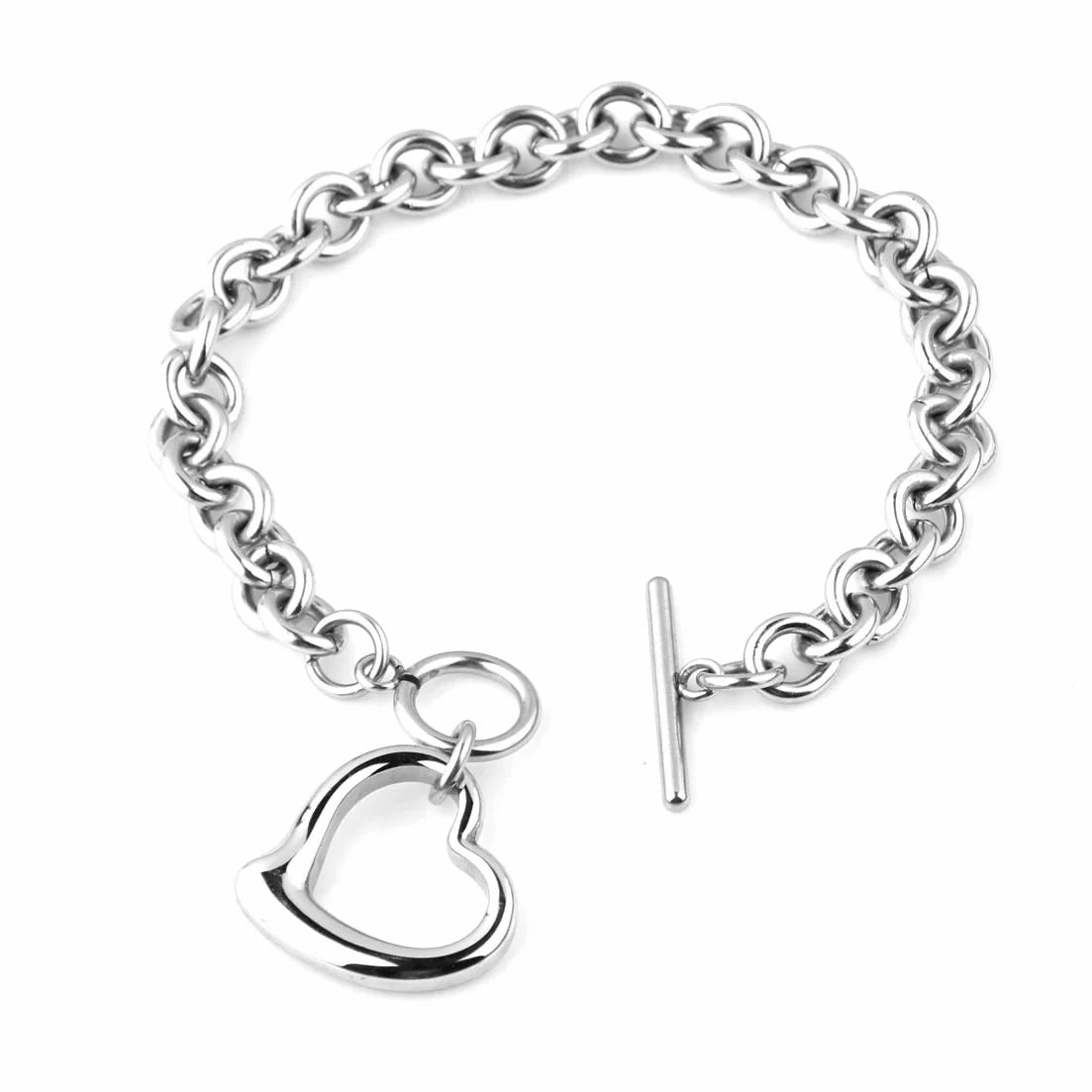 Vioraia Vintage Toggle Clasp Heart Jewelry Set