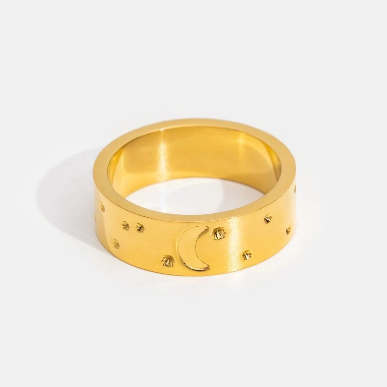 Vioraia Starry Moonlight Gold Ring