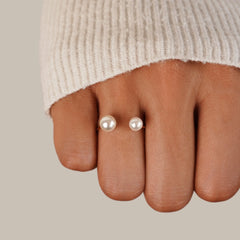 Vioraia Durya Double Pearl Wrap Ring