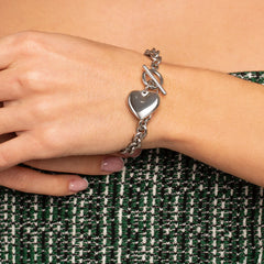 Vioraia Lustrous Heart Jewelry Set