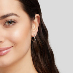 Vioraia Heart Silver Hoops