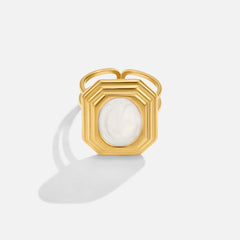 Vioraia Geometric Vintage Gold Ring