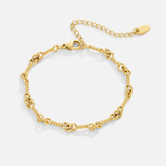 Vioraia Figaro Gold Knot Chain Bracelet