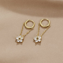 Vioraia Blooming Petal Crystal Earrings