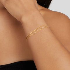 Vioraia Pia Gold Layered Bracelet