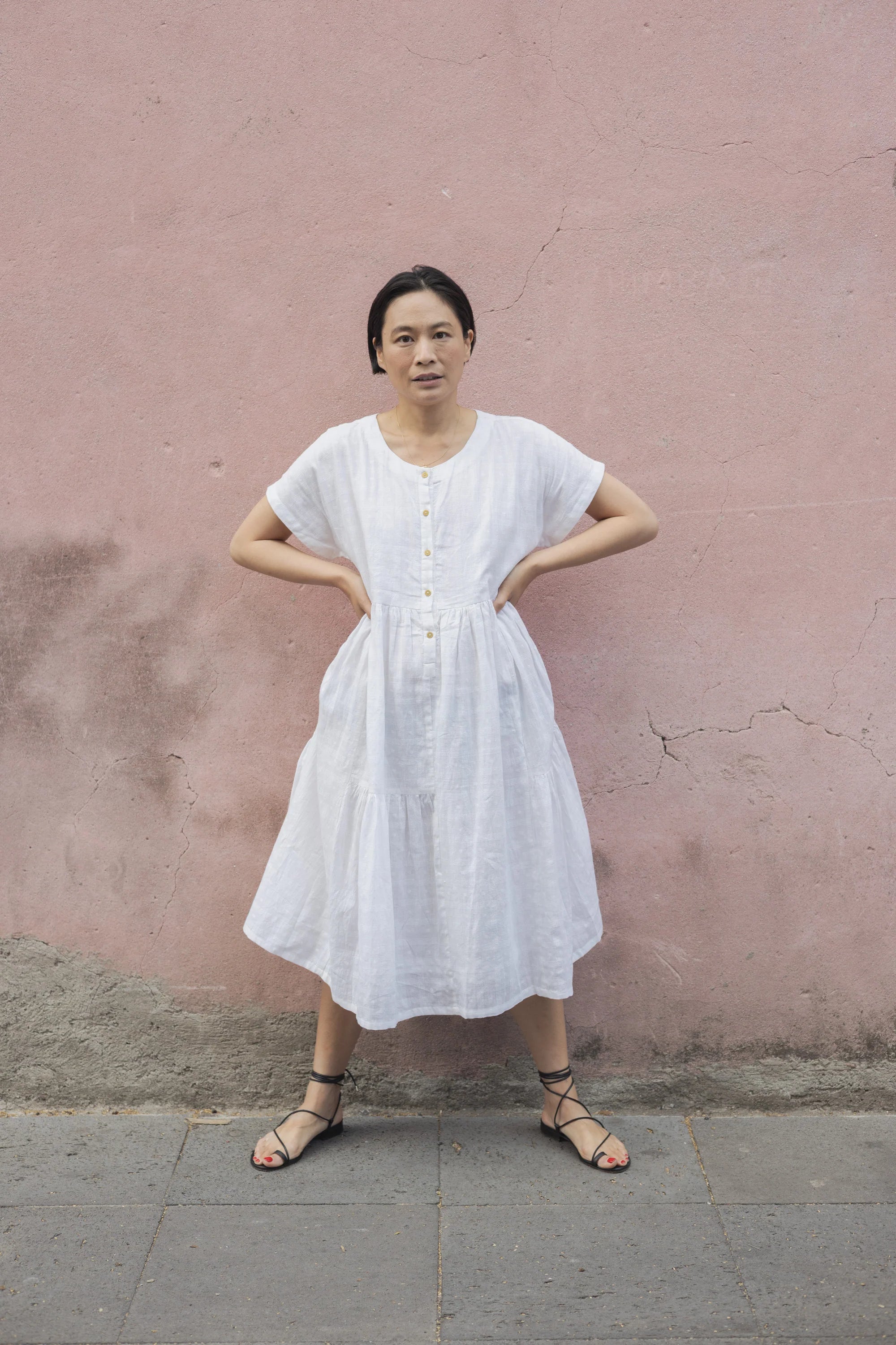 White lily dress