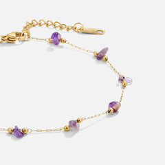 Vioraia Amethyst Stone Anklet