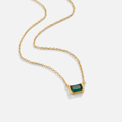 Vioraia Monica Green Emerald Necklace