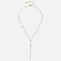 Vioraia Freshwater Lariat Drop Necklace